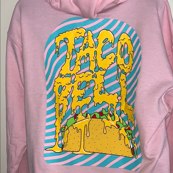pink taco bell sweatshirt